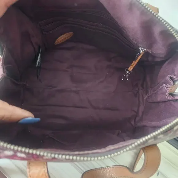 Fossil Sydney Satchel Geometric Pattern with Crossbody Strap - Picture 4 of 9